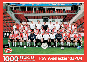 puzzel PSV Eindhoven - ploegfoto seizoen 2003-2004